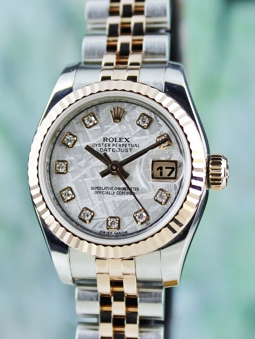 (image for) A ROLEX LADY SIZE PINK GOLD OYSTER PERPETUAL DATEJUST- 179171